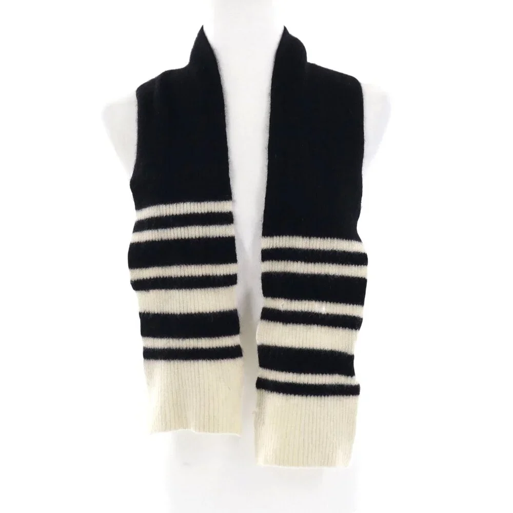 Striped Cashmere Scarf Black Academia Luxury Eclectic Grandpa Well Worn‎ Preppy